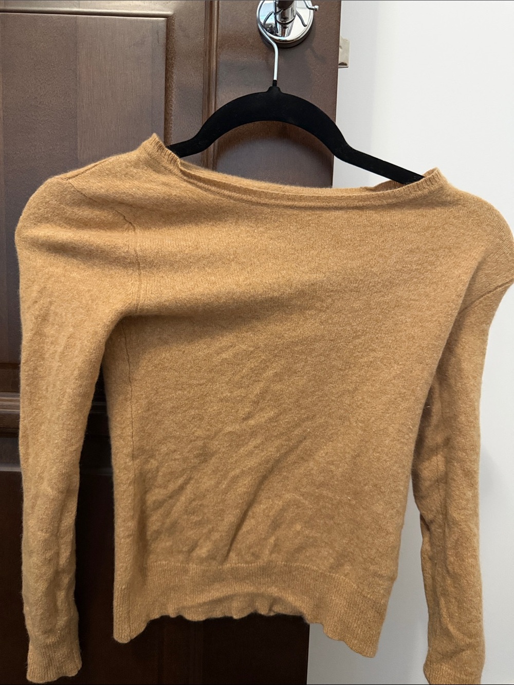 Cozy Camel Knit Boatneck Sweater Cashemire
